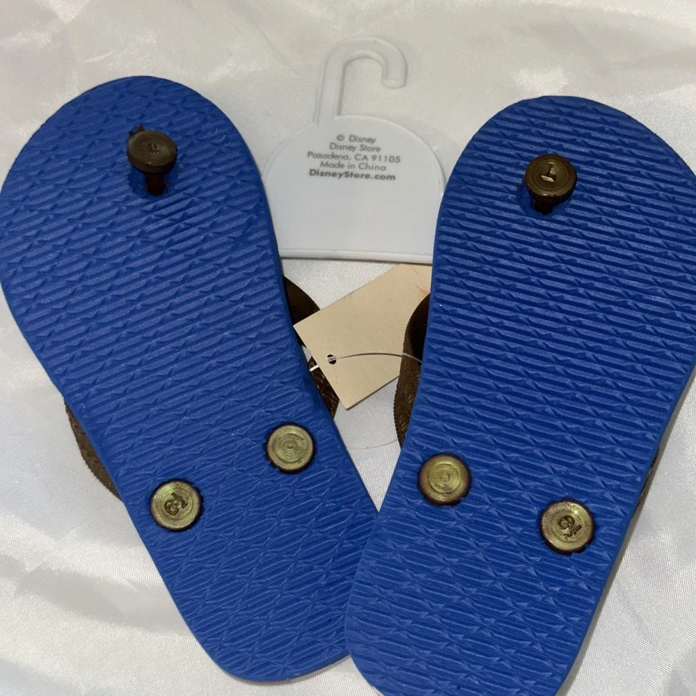 DISNEY Store CARS FLIP FLOPS SIZE 9/10 lightning mcqueen‎ New NWT